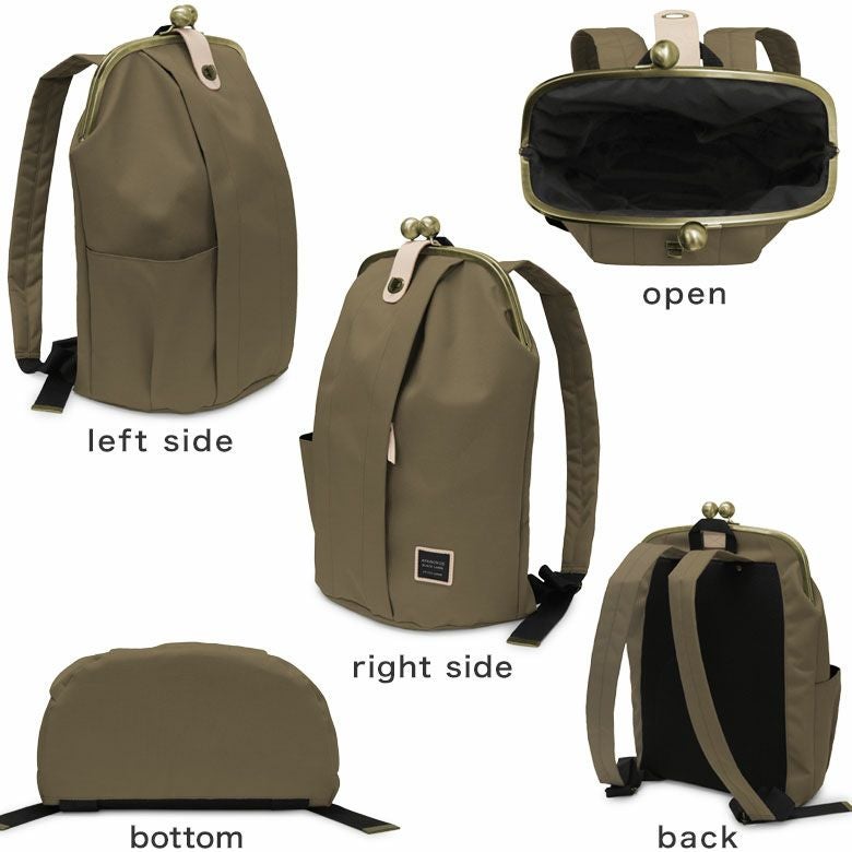 【在庫商品】大玉がま口リュック【コーデュラ（R）】