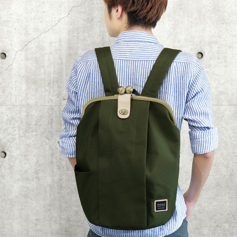 AYANOKOJI　あやのこうじ　大玉がま口リュック 在庫商品】大玉がま口リュック【コーデュラ（R）】 | がま口の専門店