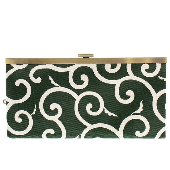 起こしがま口長財布【帆布・無地・水玉・唐草】