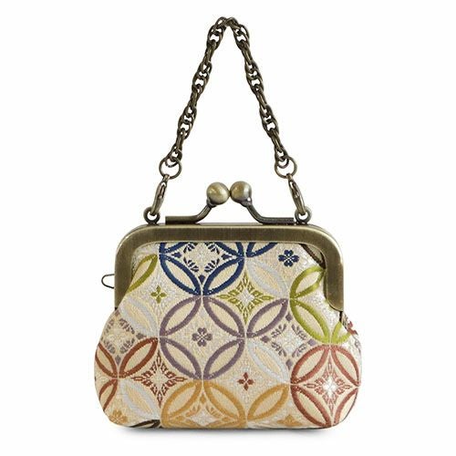 チェーン付き手提げがま口財布（小）【金襴】