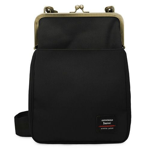 在庫商品】縦型がま口ショルダーバッグ【Sarei コーデュラ（R）re/cor