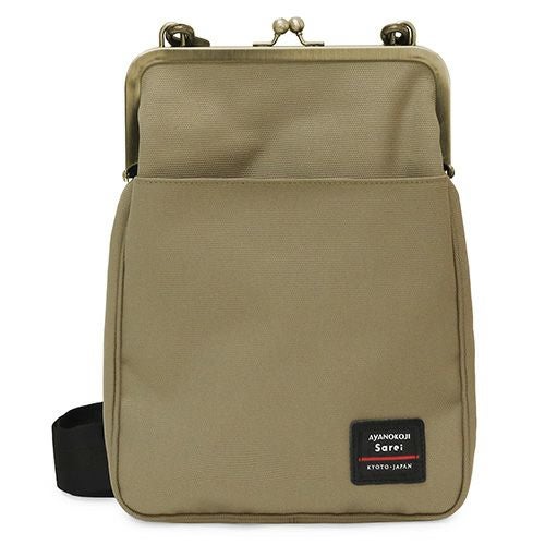 在庫商品】縦型がま口ショルダーバッグ【Sarei コーデュラ（R）re/cor