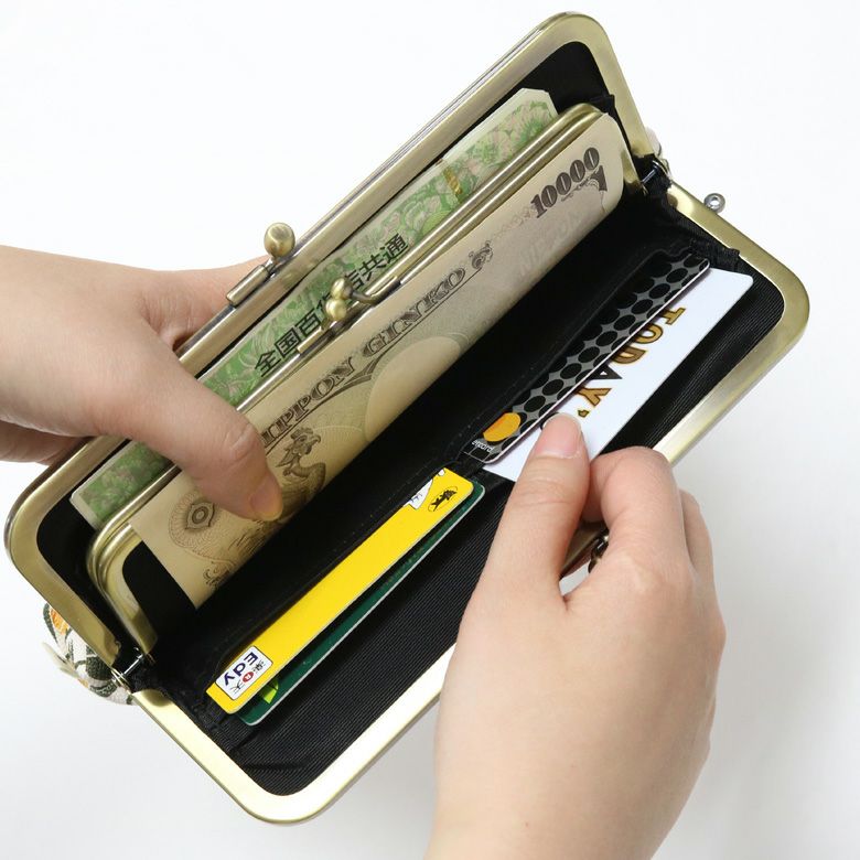 在庫商品】※旧仕様※ 角丸親子がま口長財布【がまの実】 [M便 9/10