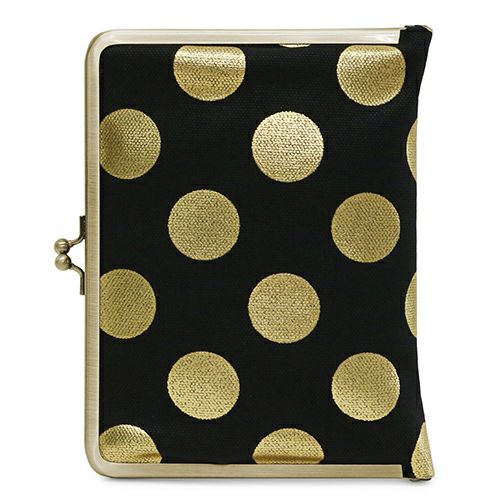 がま口ブックカバー500ページ用 文庫/A6/500P対応【帆布・HAKUドット】