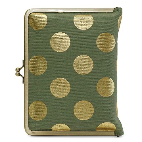 がま口ブックカバー500ページ用 文庫/A6/500P対応【帆布・HAKUドット】