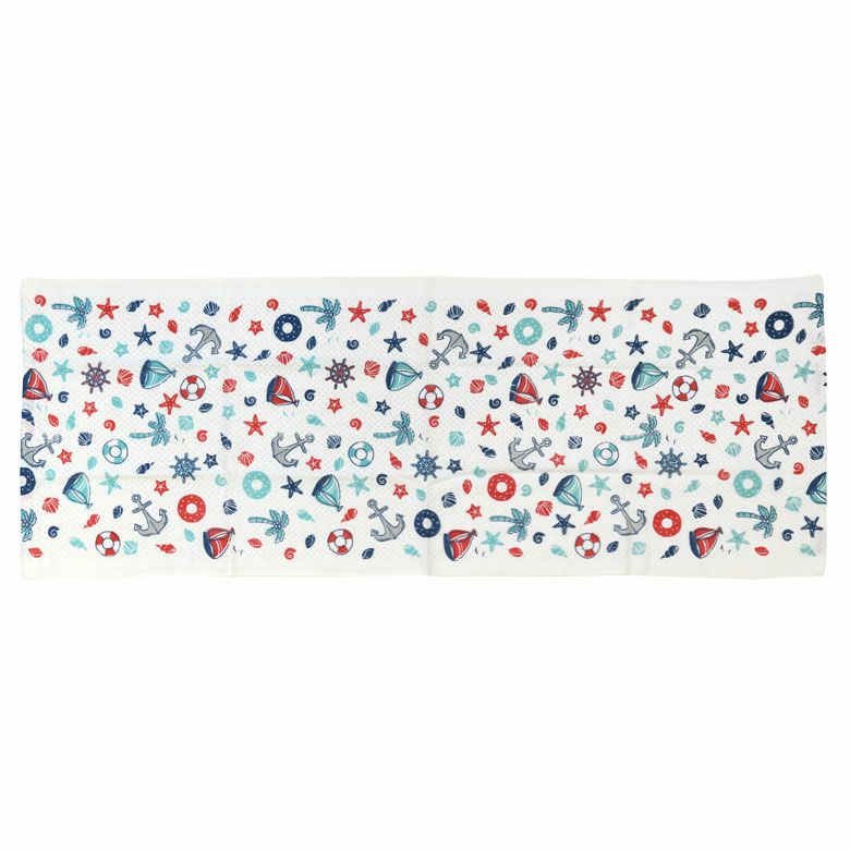 ガーゼ＆タオルの手ぬぐい【いかり】全体