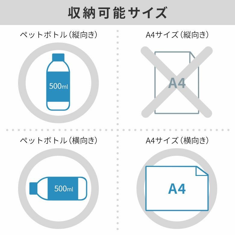 がま口台形トートバッグ【Sarei MONTANA】収納可能サイズ〇ペットボトル（縦・横向き）・A4サイズ（横向き）