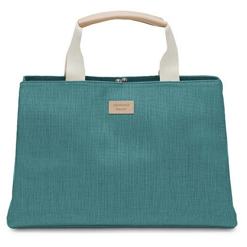 イヴ3日~5日休みます‼️‼️ トート　2way ガマ口　ブルー　青 在庫商品】がま口台形トートバッグ【Sarei MONTANA】 | がま口の専門店