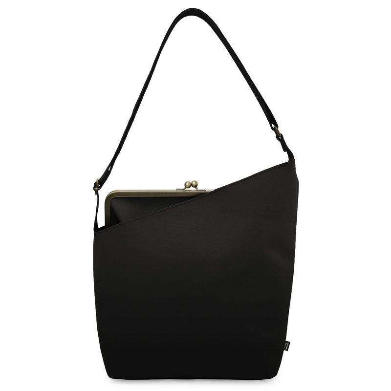 がま口縦型ワンショルダーバッグ【Sarei コーデュラ(R) re/cor(TM)（コーデュラレコー）・MONTANA（N）】