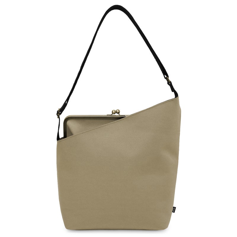 がま口縦型ワンショルダーバッグ【Sarei コーデュラ(R) re/cor(TM)（コーデュラレコー）・MONTANA（N）】