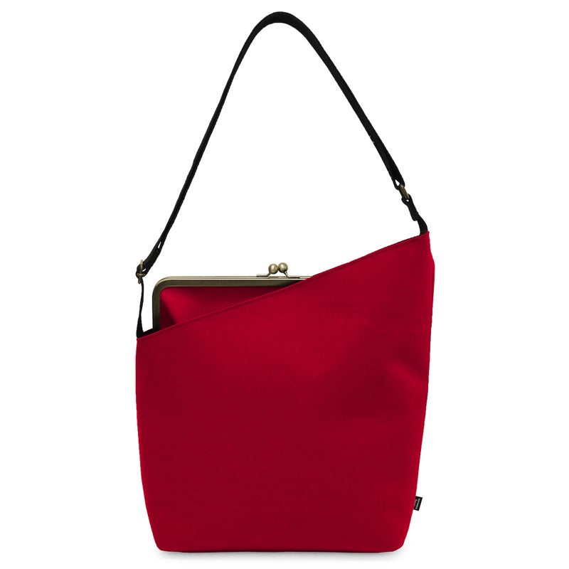 がま口縦型ワンショルダーバッグ【Sarei コーデュラ(R) re/cor(TM)（コーデュラレコー）・MONTANA（N）】