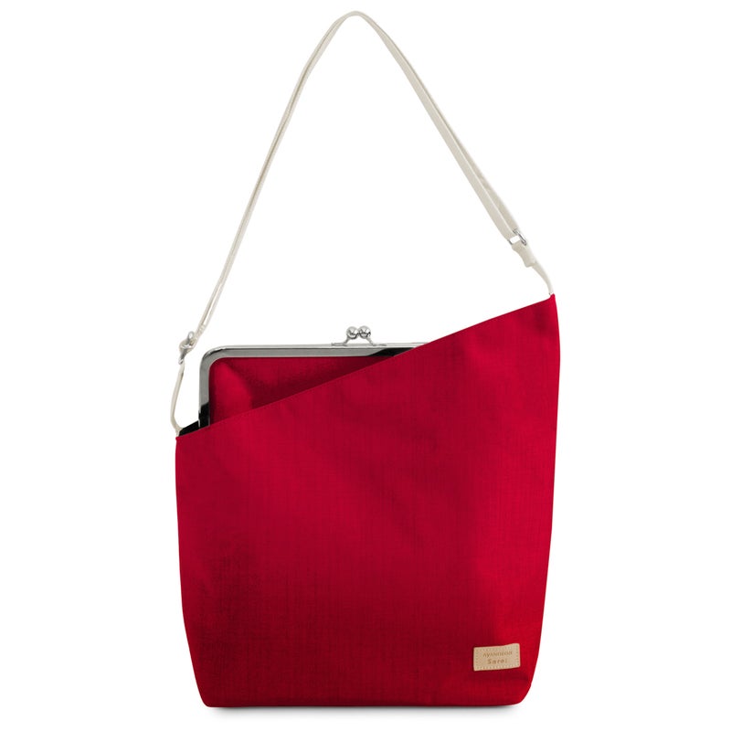 がま口縦型ワンショルダーバッグ【Sarei コーデュラ(R) re/cor(TM)（コーデュラレコー）・MONTANA（N）】