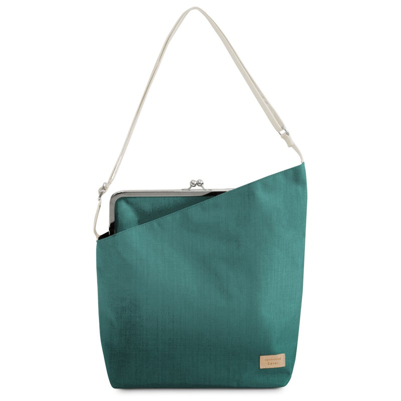 がま口縦型ワンショルダーバッグ【Sarei コーデュラ(R) re/cor(TM)（コーデュラレコー）・MONTANA（N）】