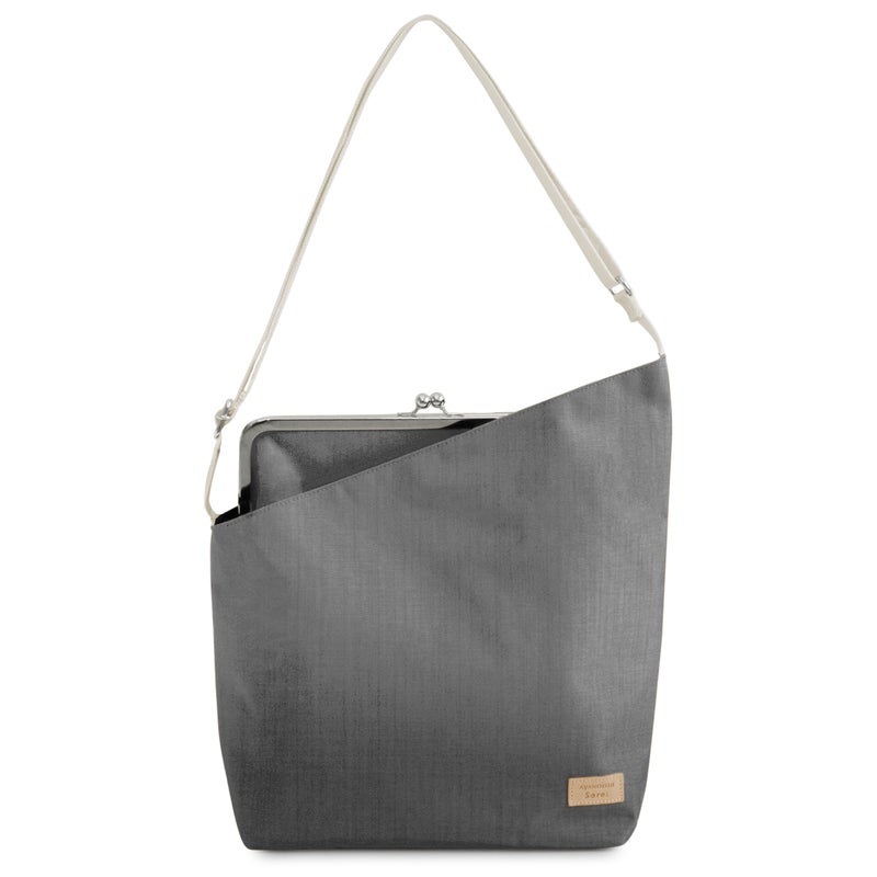 がま口縦型ワンショルダーバッグ【Sarei コーデュラ(R) re/cor(TM)（コーデュラレコー）・MONTANA（N）】