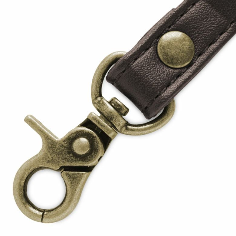 1.5cm幅1本線送り合皮ベルト。アンティークゴールド。