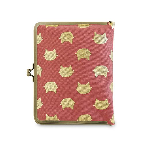 在庫商品】がま口ブックカバー 文庫/A6/360P対応【HAKUにゃんこ】 [M便