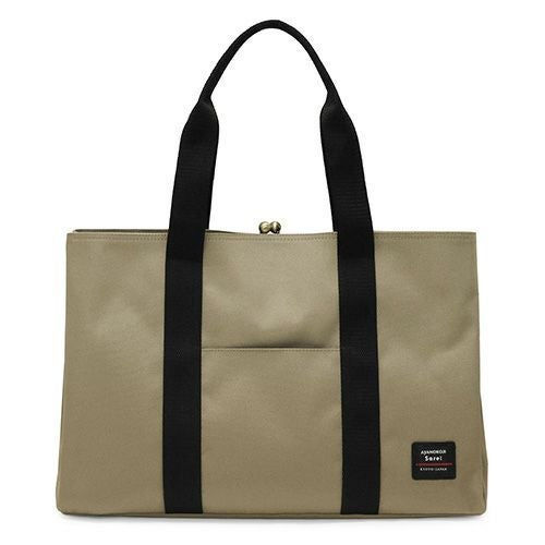 がま口スクエアトートバッグ（L）【Sarei コーデュラ（R）re/cor（TM）（コーデュラレコー）】