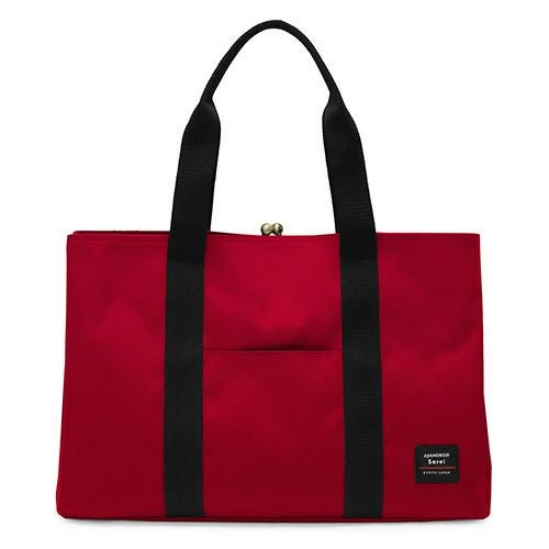 在庫商品】がま口スクエアトートバッグ（L）【Sarei コーデュラ（R）re