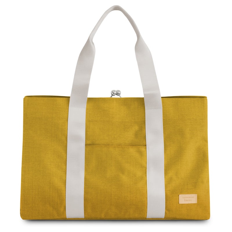 がま口スクエアトートバッグ（L）【Sarei コーデュラ(R) re/cor(TM)（コーデュラレコー）・MONTANA（N）】