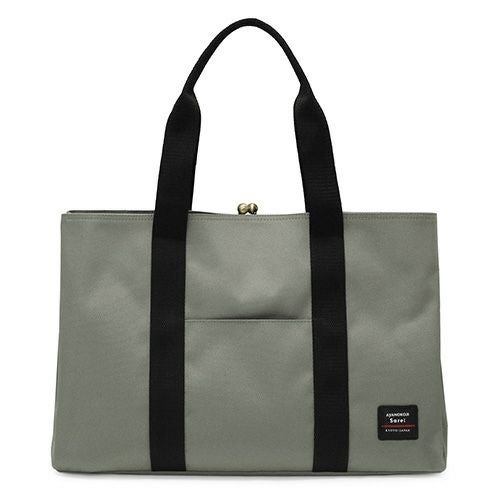 がま口スクエアトートバッグ（L）【Sarei コーデュラ（R）re/cor（TM）（コーデュラレコー）】