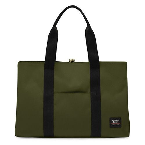 がま口スクエアトートバッグ（L）【Sarei コーデュラ（R）re/cor（TM）（コーデュラレコー）】