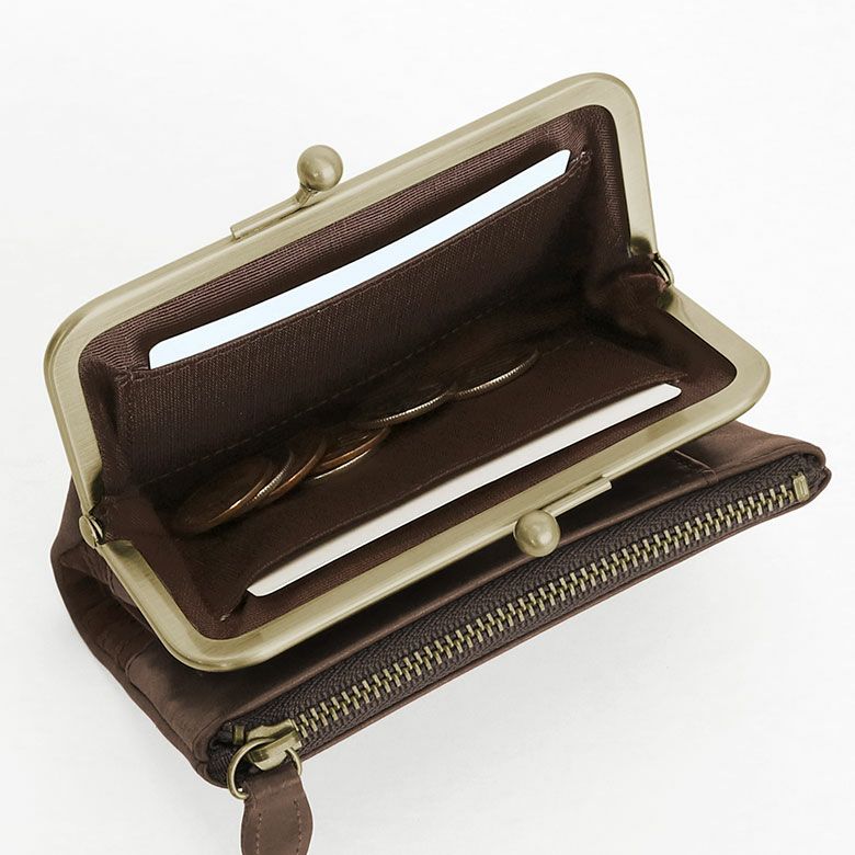 【在庫商品】二つ折り袋がま口財布【X＿LEATHER　WALLET(N)】