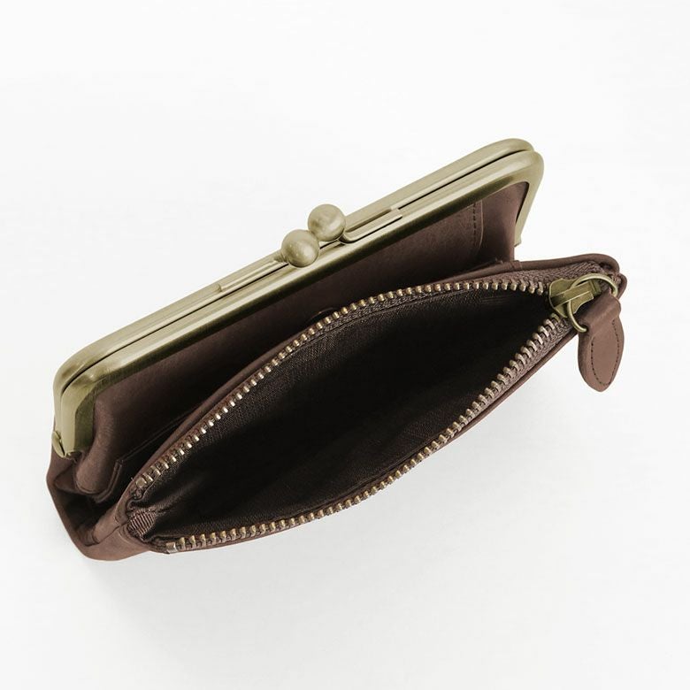 【在庫商品】二つ折り袋がま口財布【X＿LEATHER　WALLET(N)】