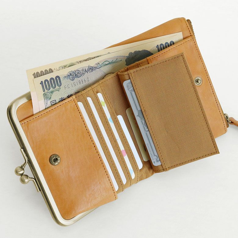 在庫商品】二つ折り袋がま口財布【X＿LEATHER WALLET(N)】 | がま口の