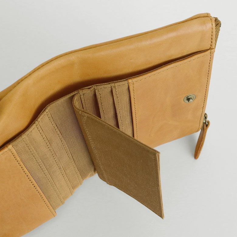 【在庫商品】二つ折り袋がま口財布【X＿LEATHER　WALLET(N)】