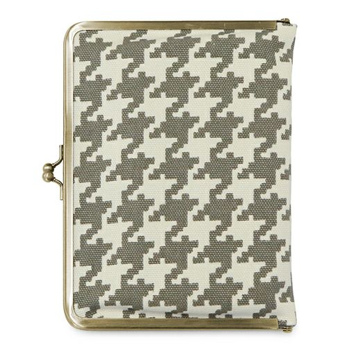 がま口ブックカバー500ページ用 文庫/A6/500P対応【帆布・バードチェック】 