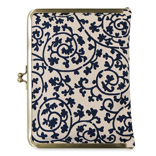 がま口ブックカバー500ページ用 文庫/A6/500P対応【帆布・蛸唐草】