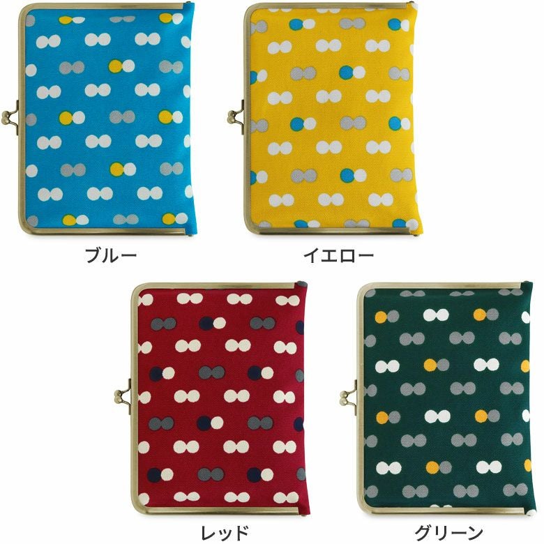 在庫商品】ブックカバー型がま口多機能ケース B6/360P対応 【帆布・に