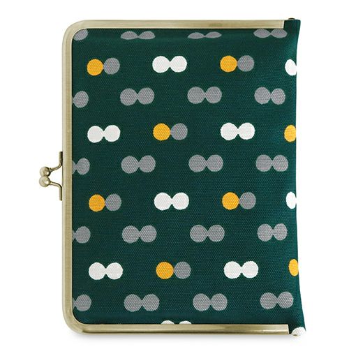 在庫商品】ブックカバー型がま口多機能ケース B6/360P対応 【帆布・に