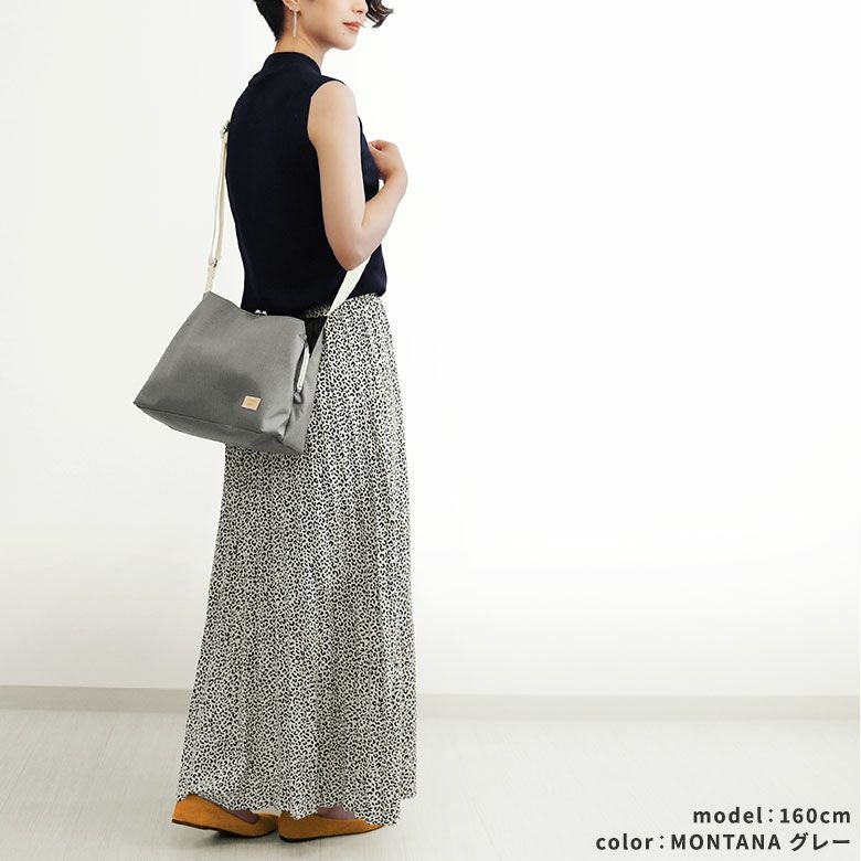 がま口スマートワンショルダーバッグ【Sarei コーデュラ(R) re/cor(TM)（コーデュラレコー）・MONTANA】