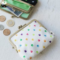 平親子がま口財布【帆布・がまドット柄】メインイメージ