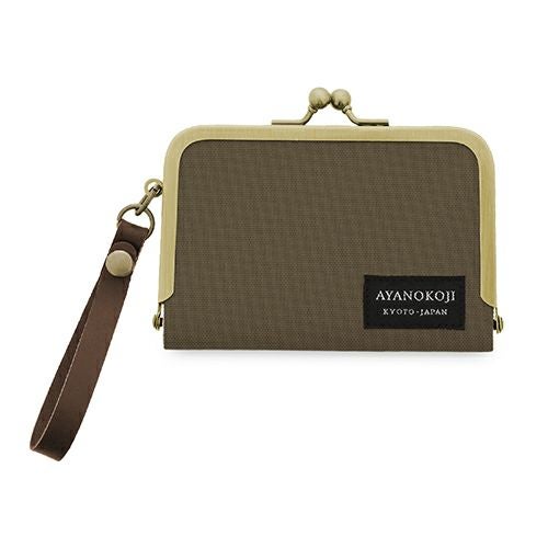 ストラップ付き横型がま口パスケース【コーデュラ（R）】