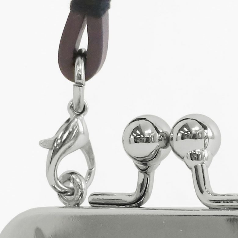 手提げ用 14cmレザー角ヒモ（茶色巻き）　金具