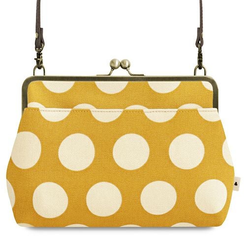 ポケット付きがま口スクエアポシェット【帆布・綿布（アソート）】