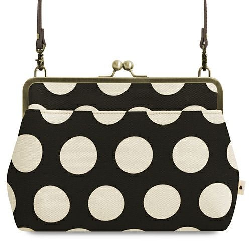 ポケット付きがま口スクエアポシェット【帆布・綿布（アソート）】