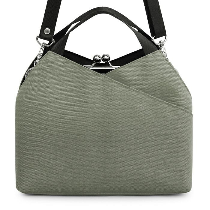 がま口レイヤードショルダーバッグ【Sarei コーデュラ(R) re/cor(TM)（コーデュラレコー）・MONTANA】