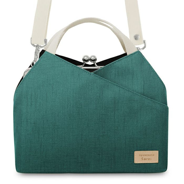 がま口レイヤードショルダーバッグ【Sarei コーデュラ(R) re/cor(TM)（コーデュラレコー）・MONTANA】