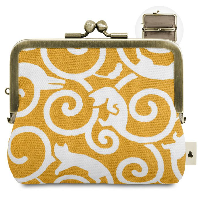 在庫商品】平親子がま口財布【ねこ唐草】 [M便 1/3] | がま口の専門店