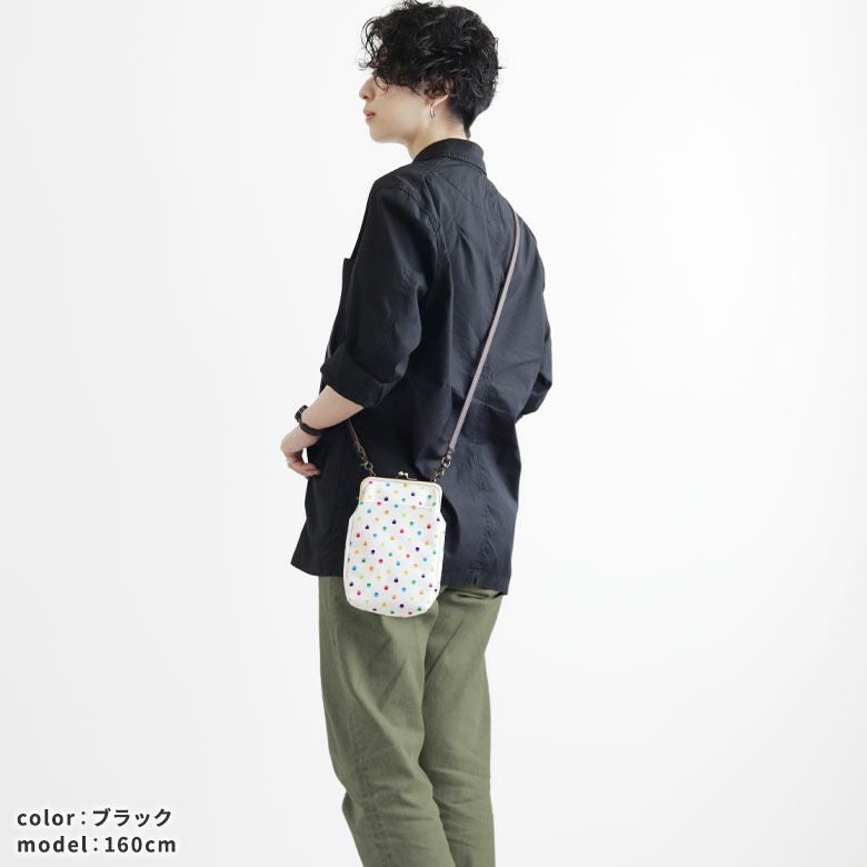 13,200円 あやの小路 がま口 KAKU ポシェット 帆布 バードチェック 帆布 バードチェック｜AYANOKOJI