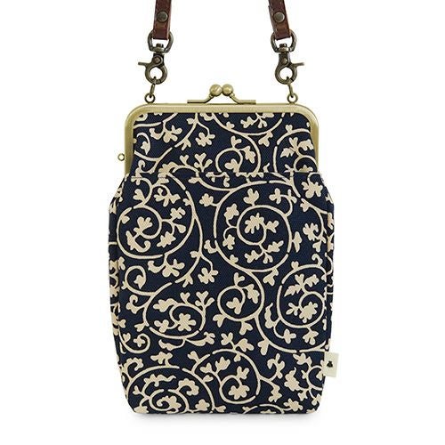 がま口お散歩ポシェット【帆布・蛸唐草】