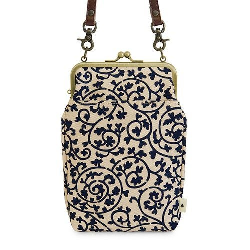 がま口お散歩ポシェット【帆布・蛸唐草】