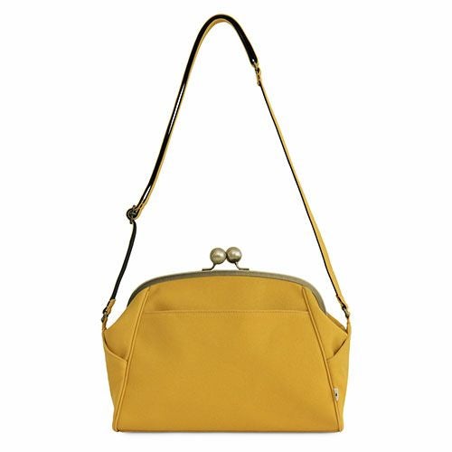 在庫商品】大玉がま口ショルダーバッグ【帆布・無地】 | がま口の専門