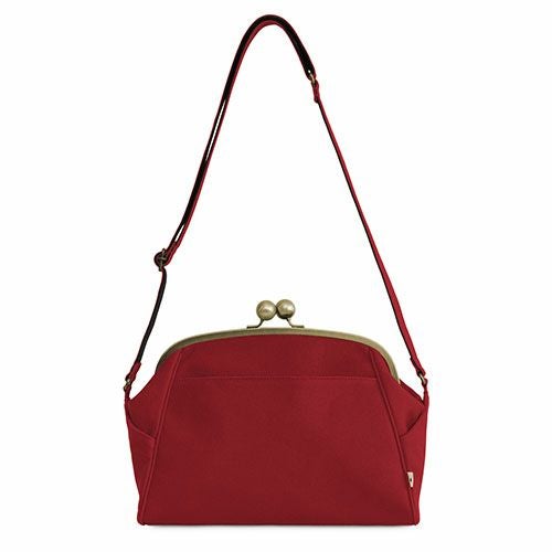 在庫商品】大玉がま口ショルダーバッグ【帆布・無地】 | がま口の専門