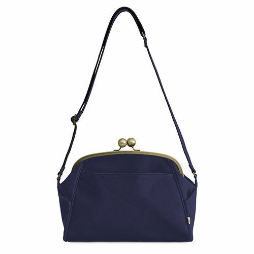 在庫商品】大玉がま口ショルダーバッグ【帆布・無地】 | がま口の専門