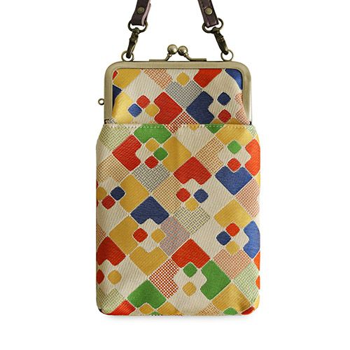 がま口ショルダーケース＋（クッション生地）【帯地】