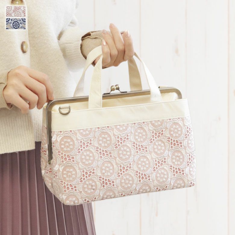 【ハンドメイド】がま口バッグ　白鳥 と薔薇　ヨーロッパ風　3way #478 楽天市場】パーティーバッグ がま口 バッグ パール 蝦蟇口 ガマ口